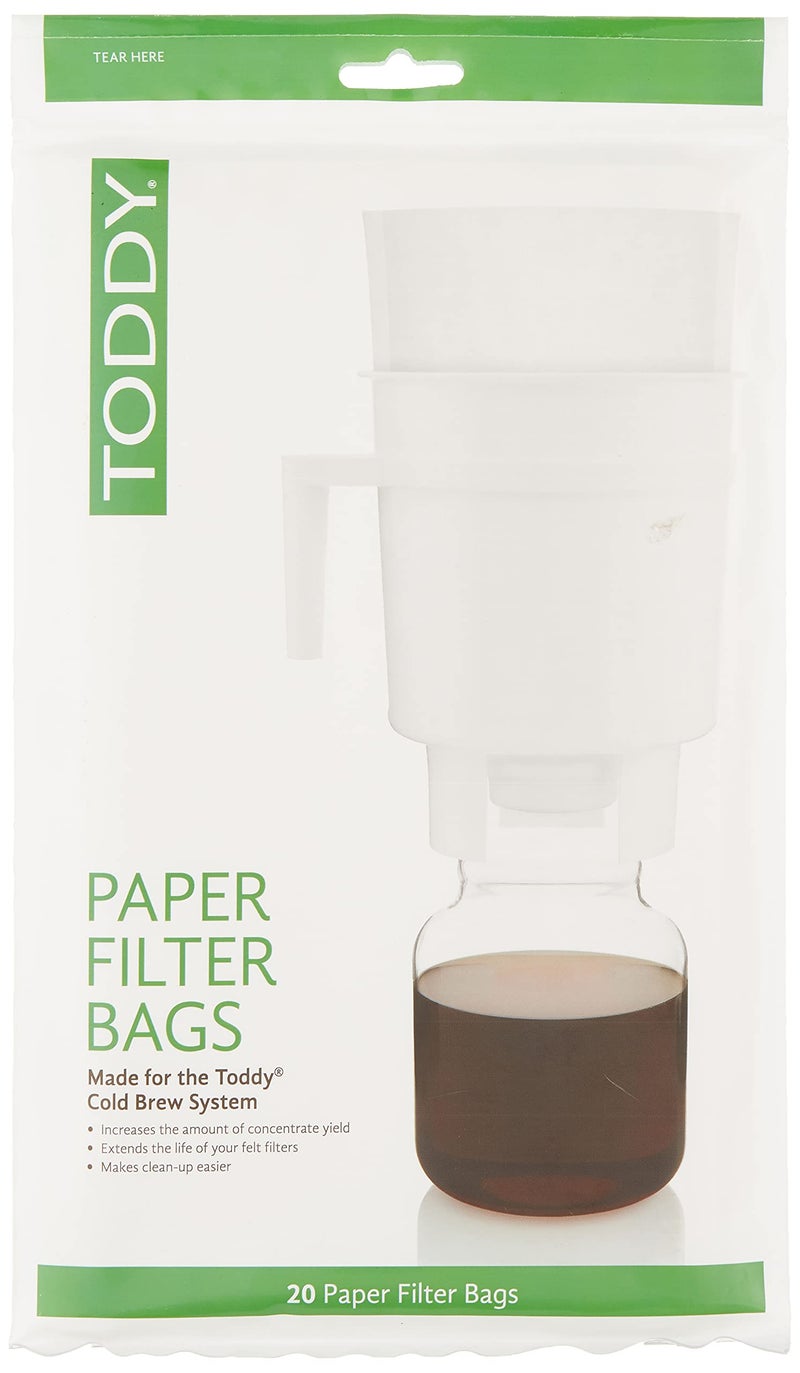 Toddy - Thmpf20 Toddy Paper Filter Bags, Home Model Filters, Natural, Pack Of 20 - Image 1